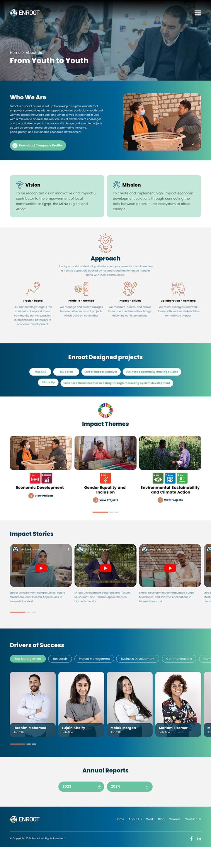 Enroot Development Website development